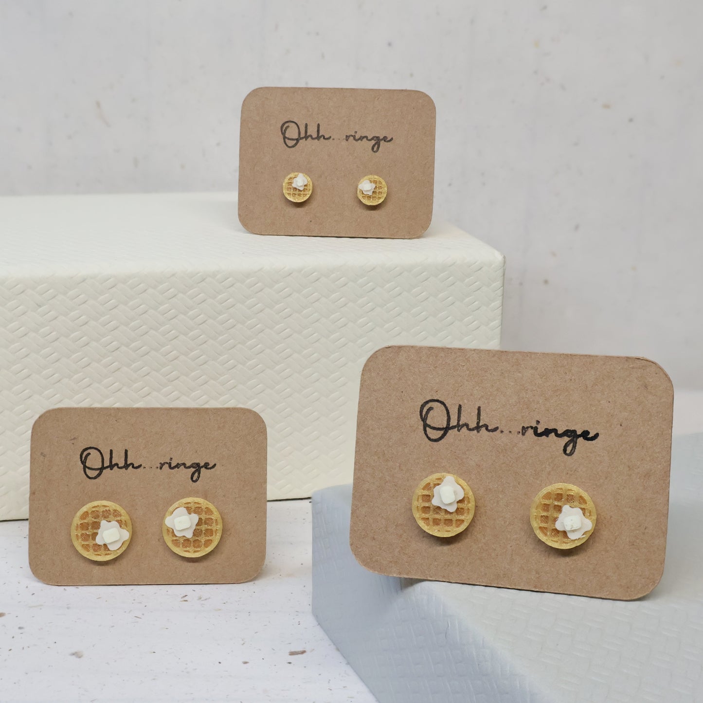 Waffel Ohrringe