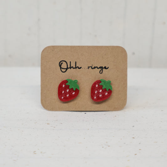 Pendientes Fresa