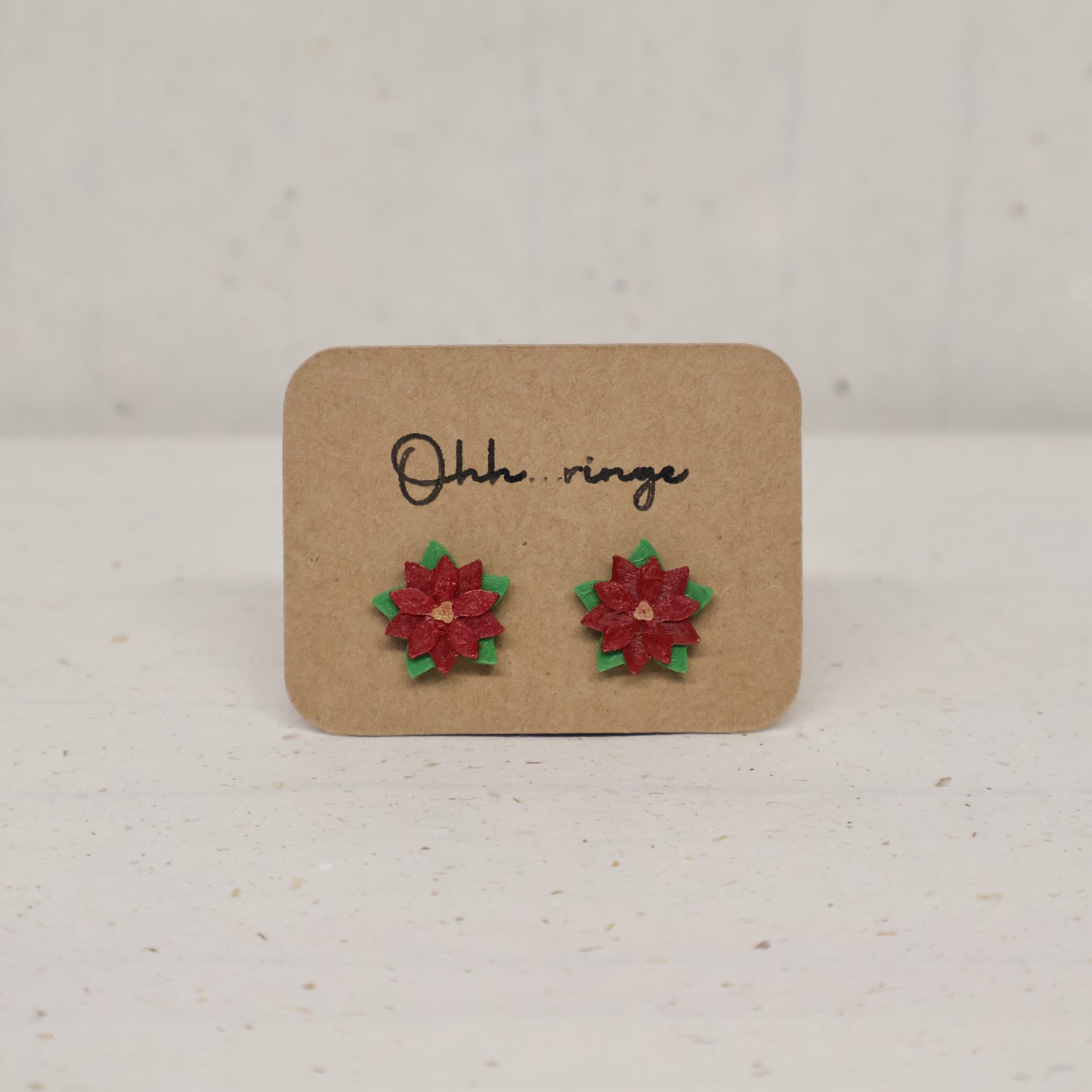 Weihnachtsstern Ohrringe