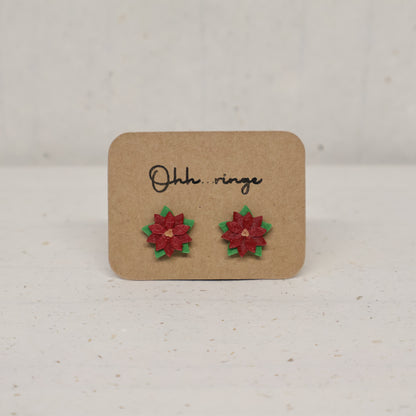 Weihnachtsstern Ohrringe