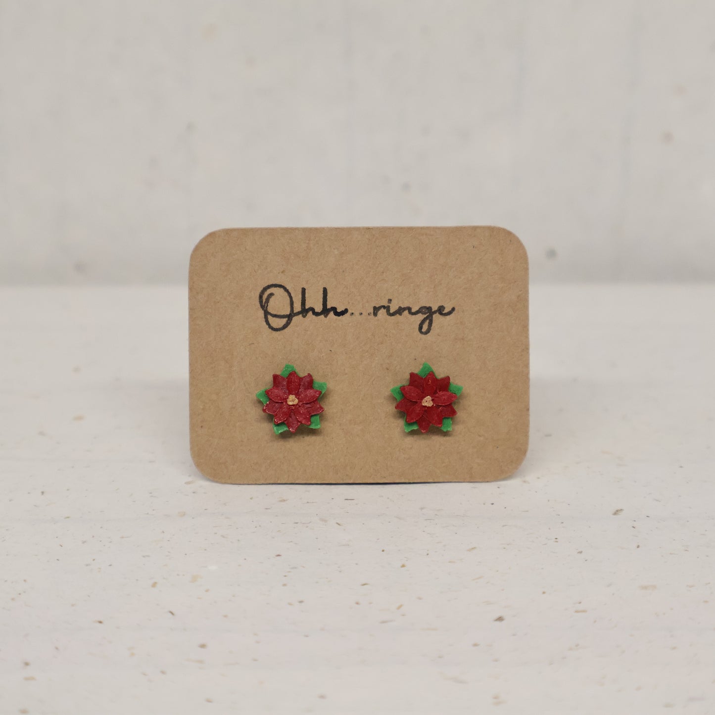 Weihnachtsstern Ohrringe