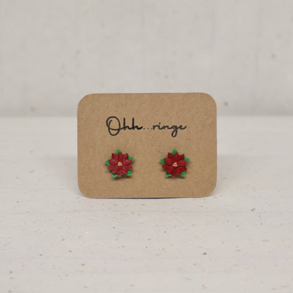 Weihnachtsstern Ohrringe