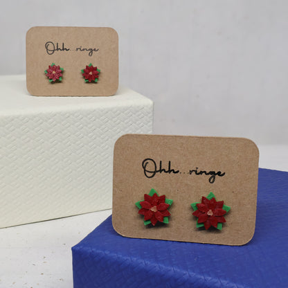 Weihnachtsstern Ohrringe