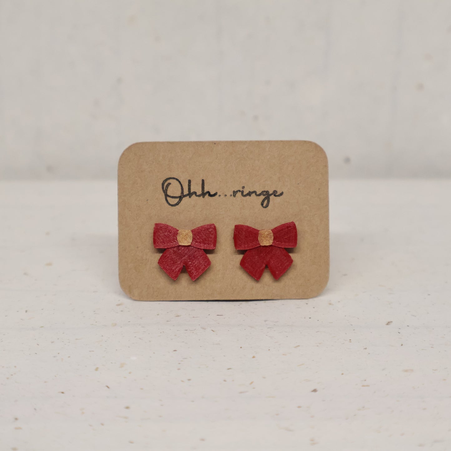 Weihnachtsschleife Ohrringe