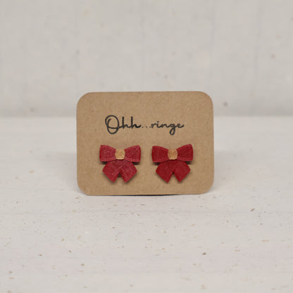 Weihnachtsschleife Ohrringe