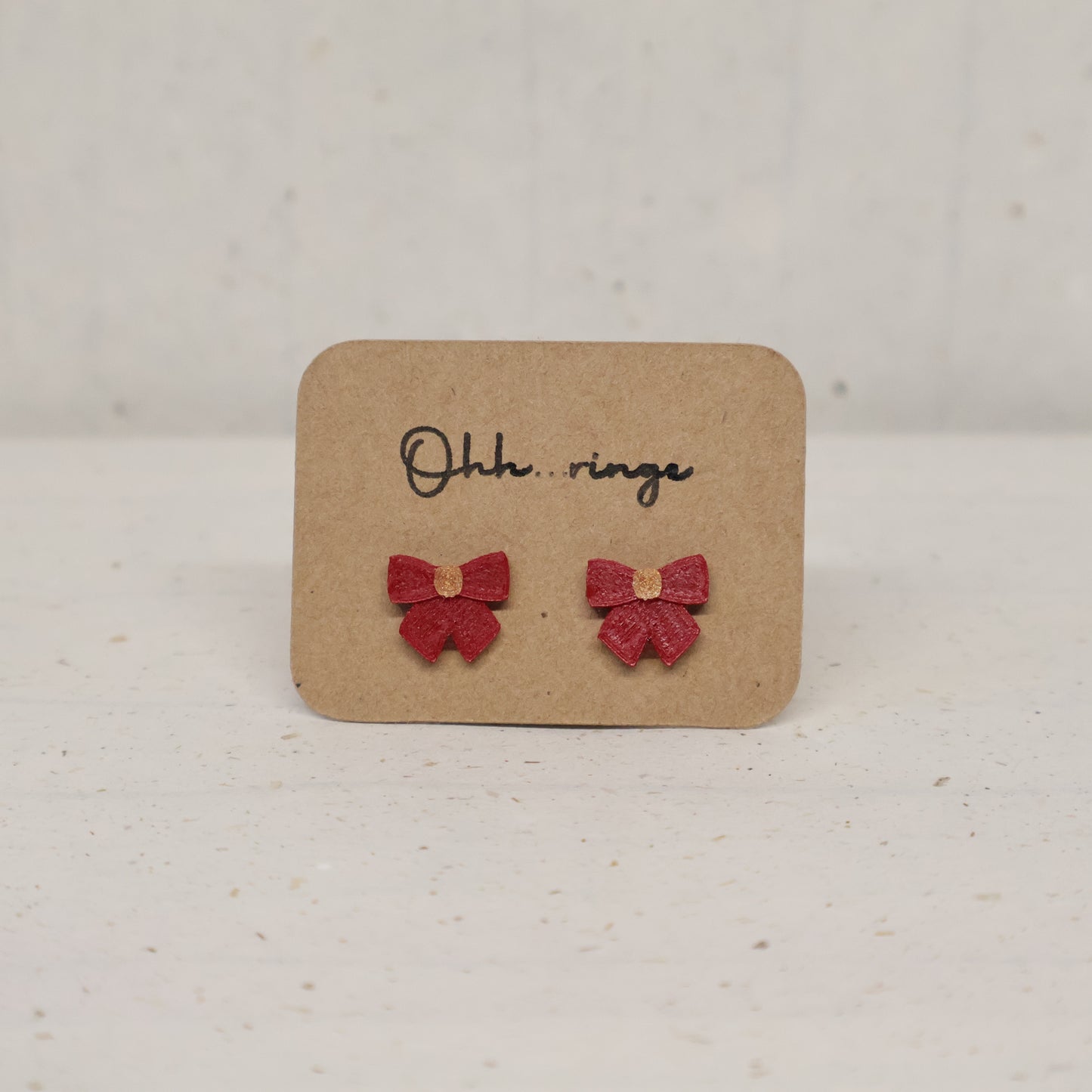 Weihnachtsschleife Ohrringe