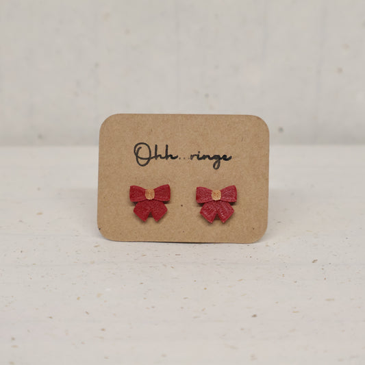 Weihnachtsschleife Ohrringe