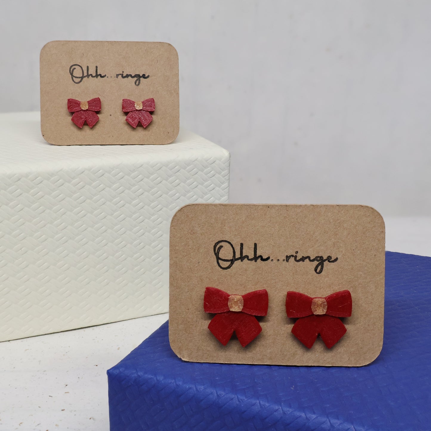 Weihnachtsschleife Ohrringe