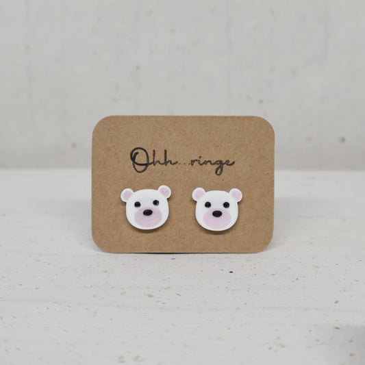 Pendientes Osito Blanco